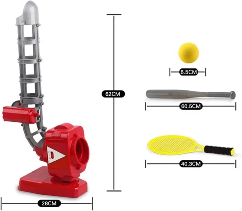 Automatische Baseball-Pitching-Maschine für Kinder und Erwachsene mit 6 EVA-Bällen