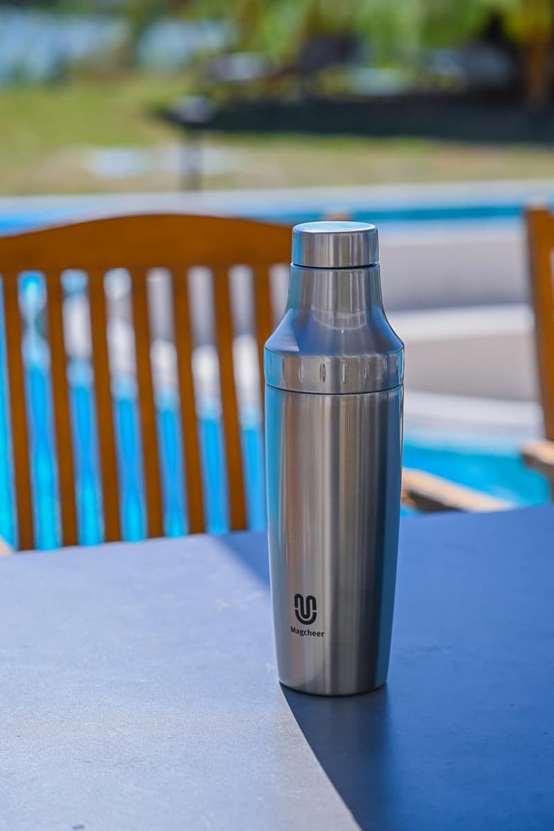Cocktail Shaker Set 850ml Edelstahl mit Sieb und Koffer für Bartender