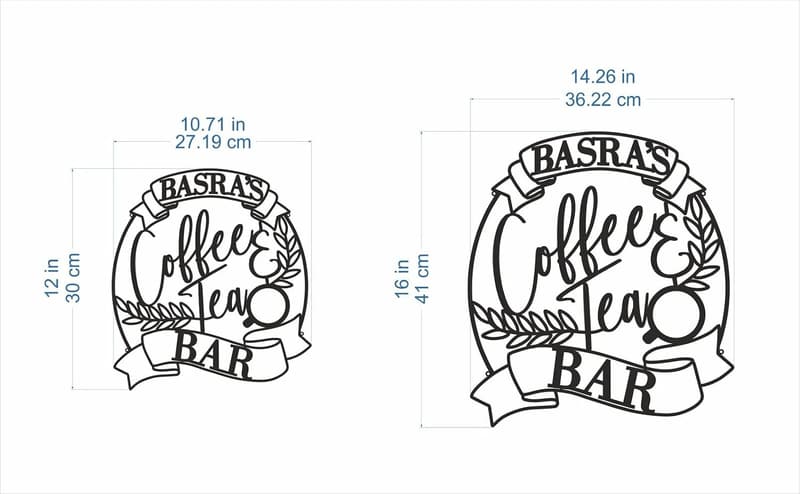 Personalisierte Kaffeebar-Dekoschild für Kaffee-Liebhaber