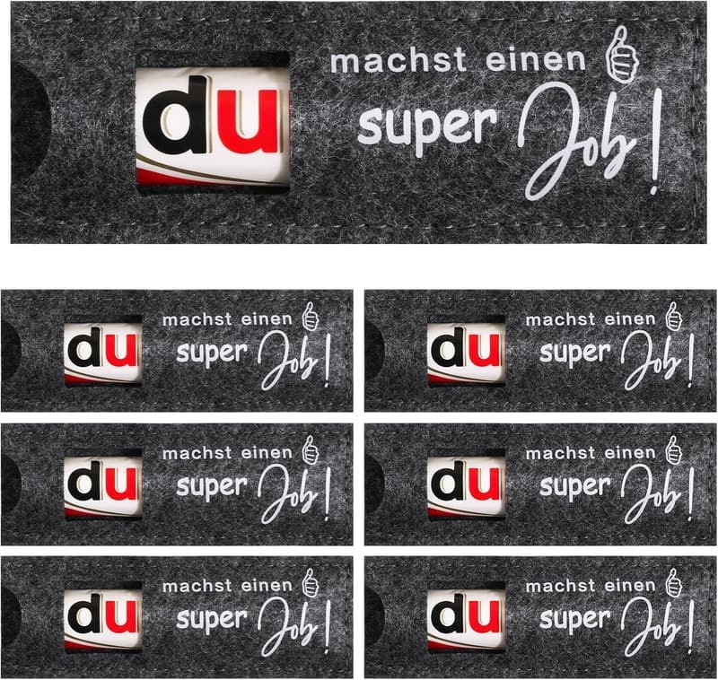 Teamgeschenk: 6er Set Filzverpackungen für Schokolade