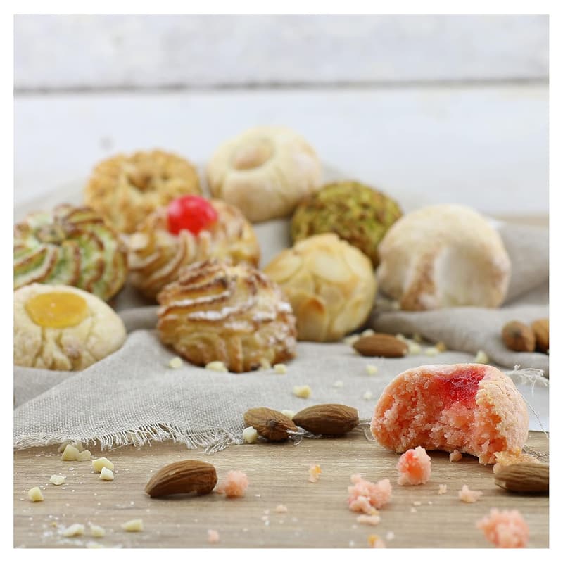 Glutenfreie & laktosefreie süße Mandelgebäcke in Geschenkbox, 600g