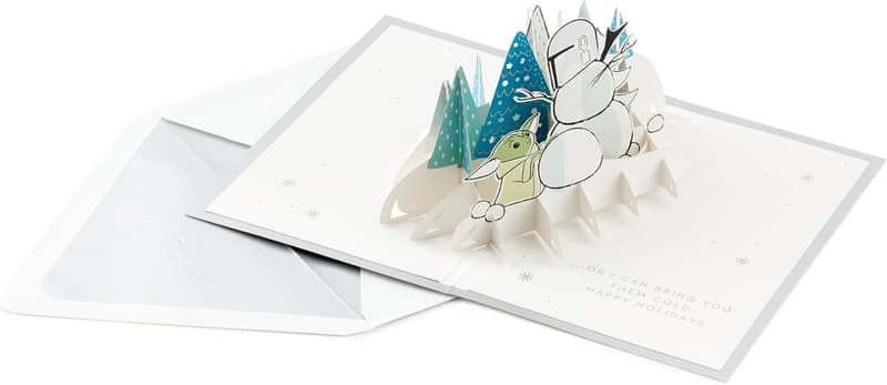 Mandalorian 3D Pop-Up Weihnachtskarte mit Grogu Design