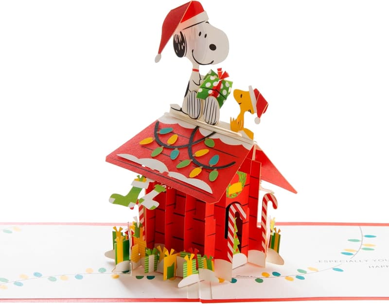Snoopy & Woodstock 3D Pop-Up Weihnachtskarte