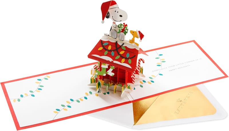 Snoopy & Woodstock 3D Pop-Up Weihnachtskarte