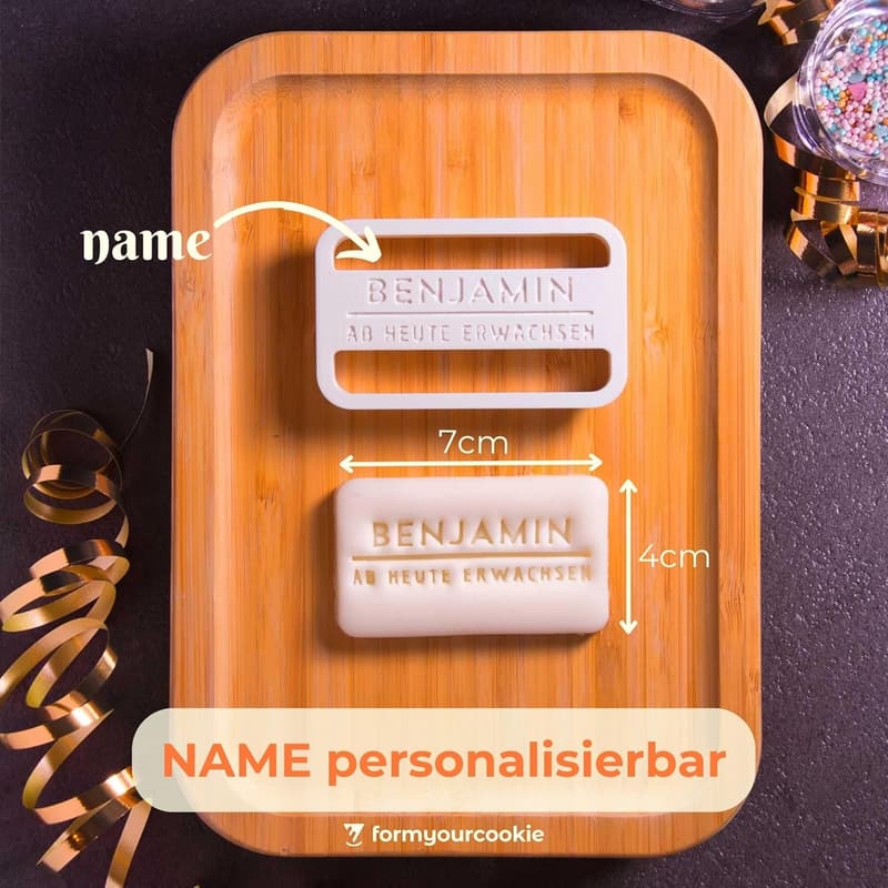 Personalisierbarer Ausstecher für Jugendweihe und Konfirmation