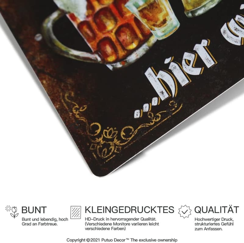 Vintage Metall-Wandschild 