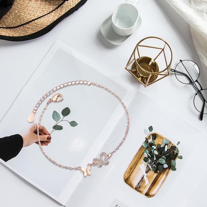 Vergoldetes Keltisches Schmuckset mit Schmetterling für Frauen