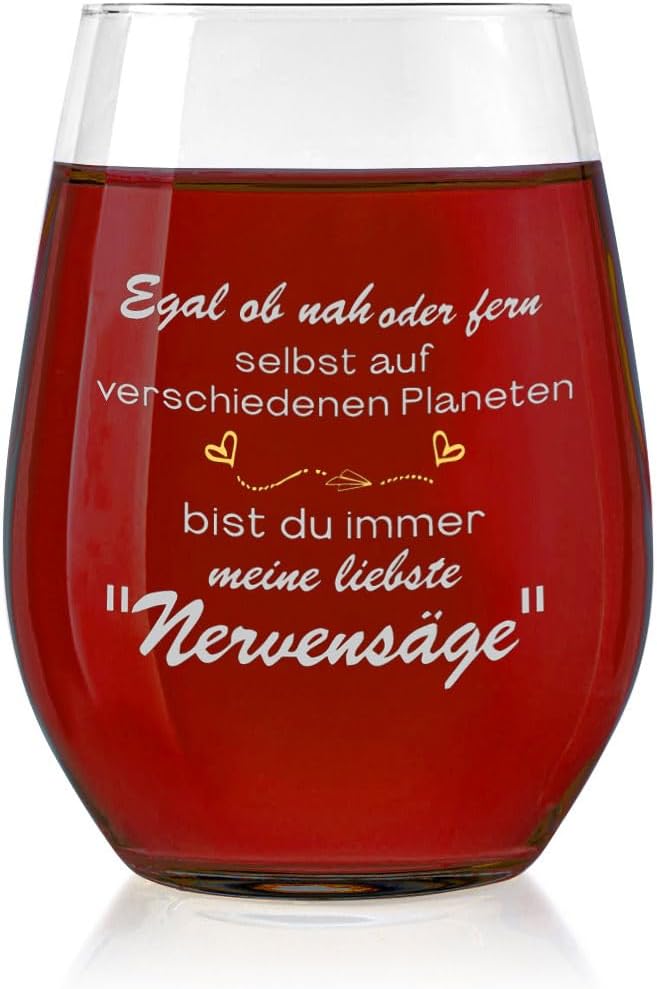 Weingläser 480ml mit Botschaft – Geburtstag oder Weihnachten für Freunde