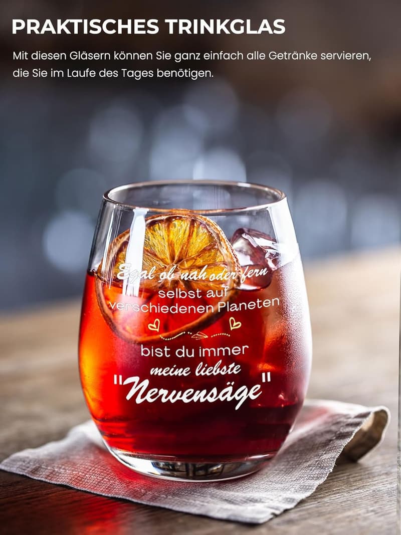 Weingläser 480ml mit Botschaft – Geburtstag oder Weihnachten für Freunde