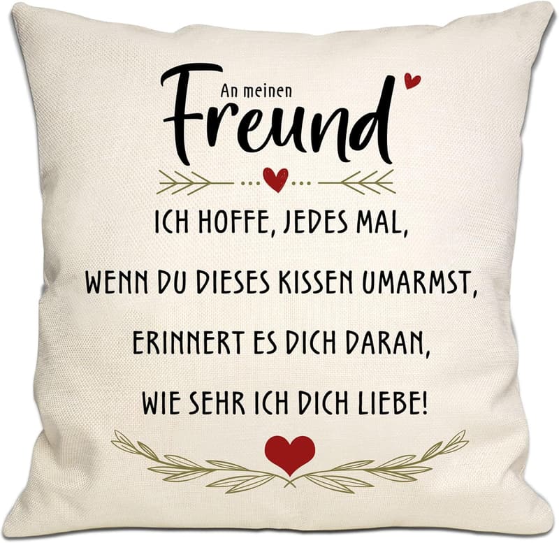 Valentinstagskissen für Freund – Liebevolle Erinnerung Kissenbezug