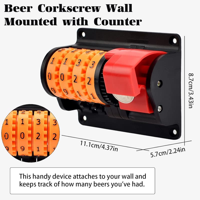 Wand-Flaschenöffner mit Maßstab – ideales Bier-Geschenk für Männer