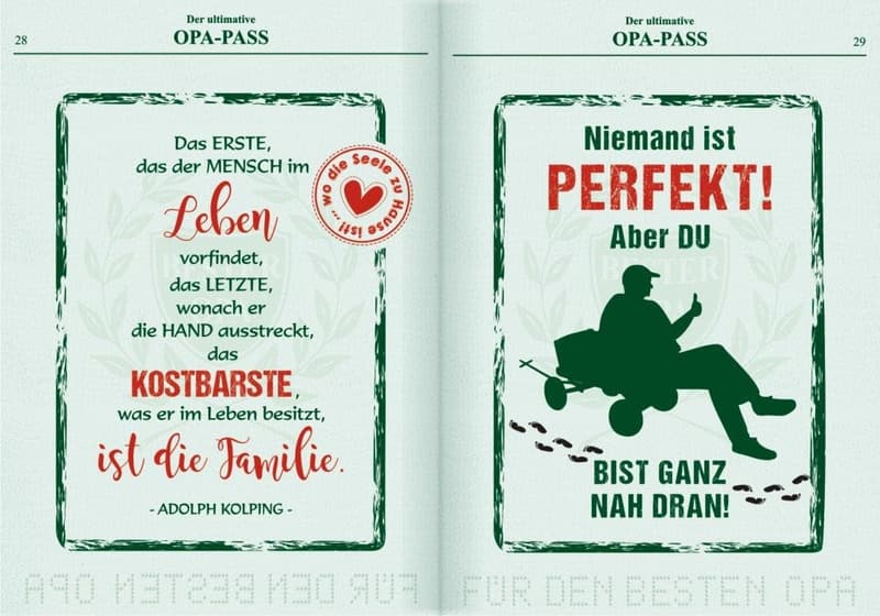 Willkommen im Ruhestand – Lustige Opa-Pass für den besten Opa