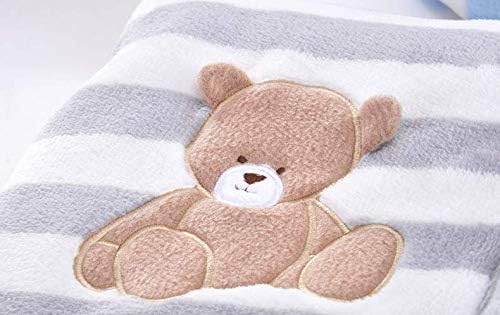Wohlfühl-Flanell-Babydecke für den Winter – graue Doppelschicht-Decke