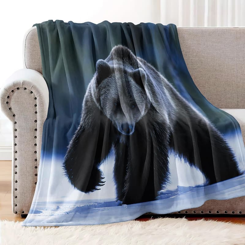 Flauschige Flanell-Decke 150x200 cm in Grau