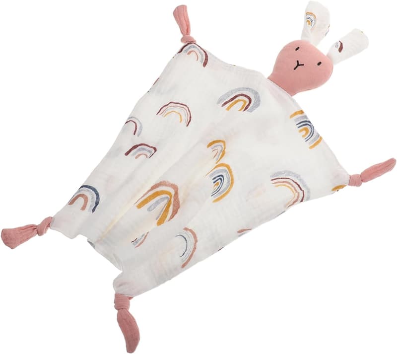 Atmungsaktive Babydecke aus reiner Baumwollgaze – rosa Kuscheltuch