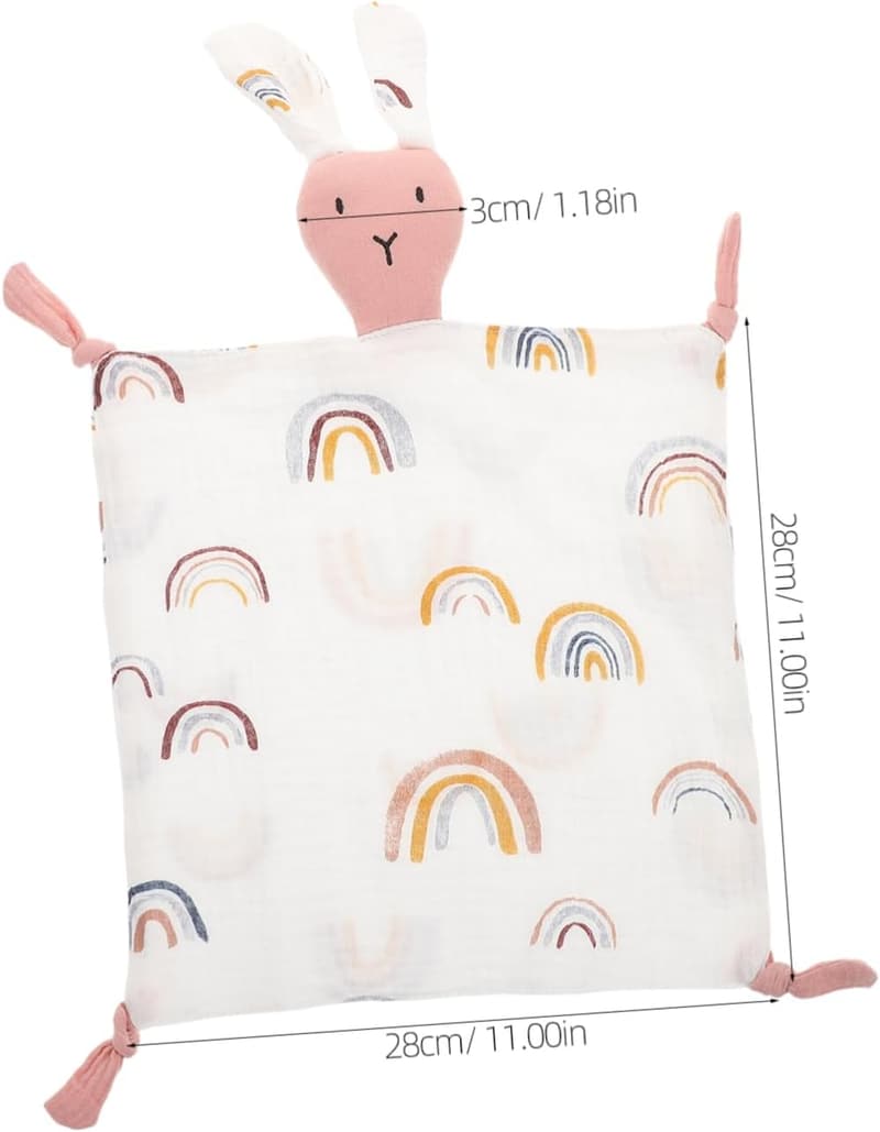 Atmungsaktive Babydecke aus reiner Baumwollgaze – rosa Kuscheltuch