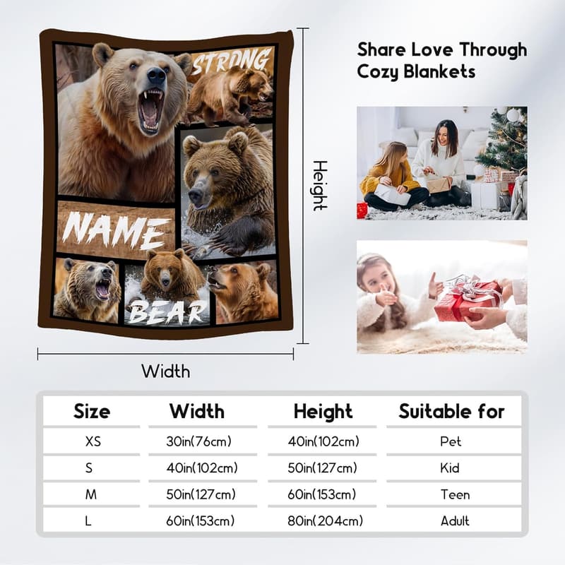 Personalisierbare Tiermotiv-Decke für Kinder, 76,2 x 101,6 cm