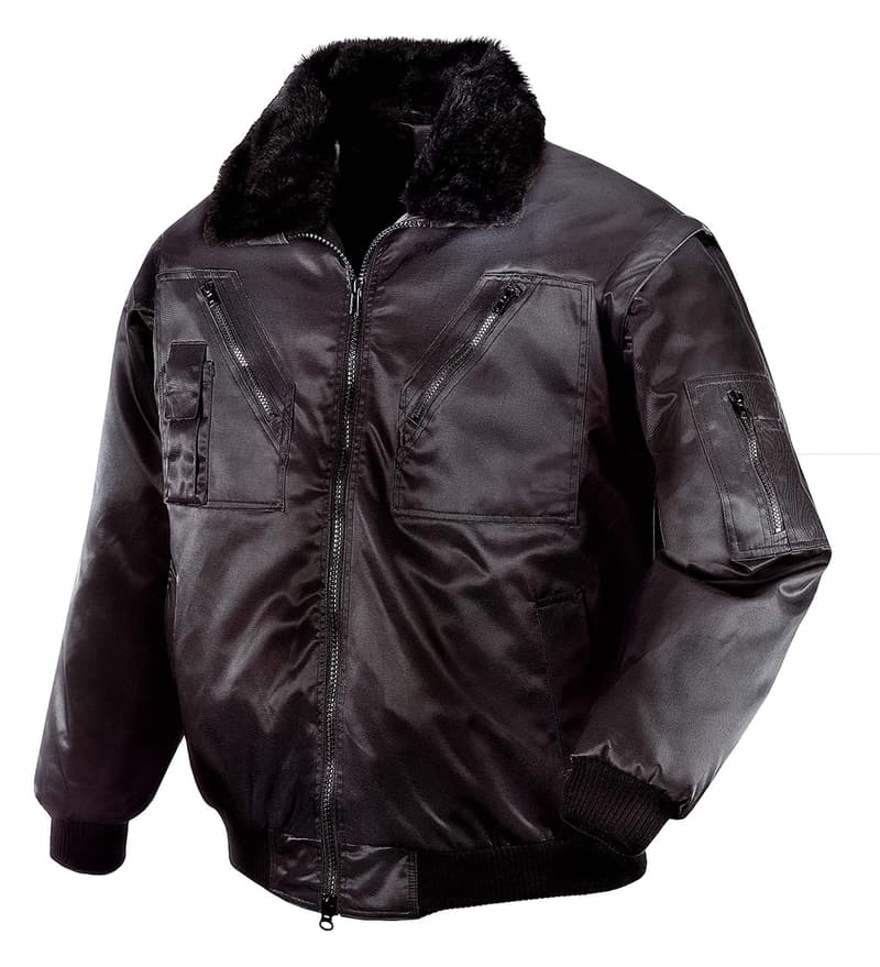 Arbeitsjacke mit abnehmbaren Ärmeln für Herren, schwarz, XL