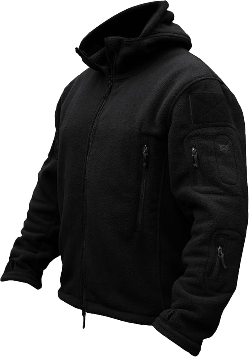 TACVASEN Winddichte Fleecejacke für Herren im Military-Stil