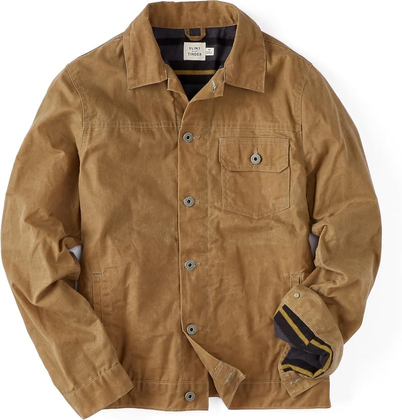 Herren Truckerjacke mit gewachstem Flanellfutter