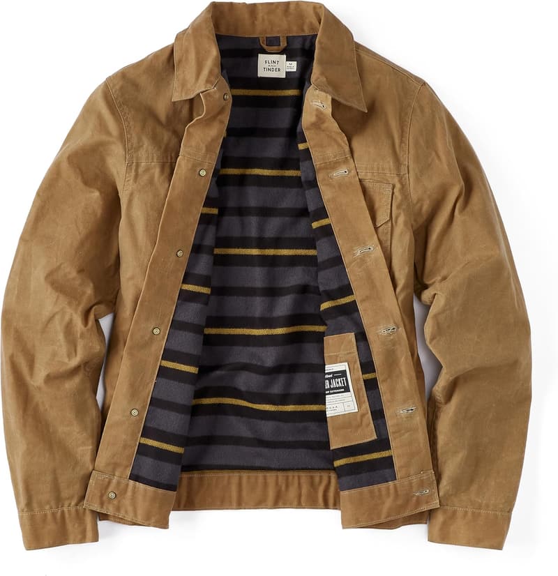 Herren Truckerjacke mit gewachstem Flanellfutter