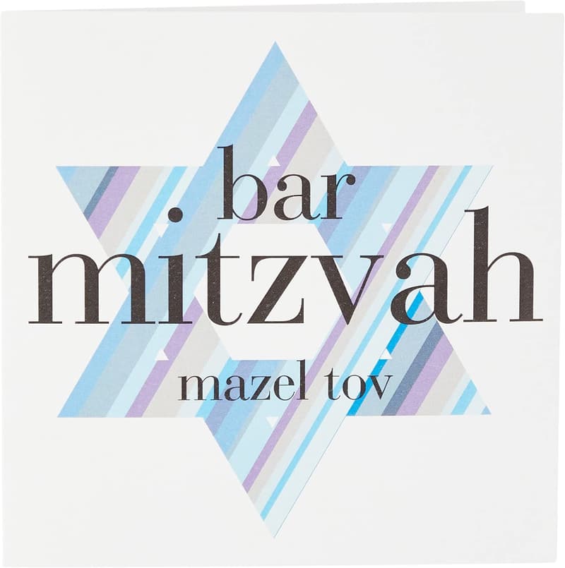Mitzvah Bar Toast mit großem blauen Davidstern