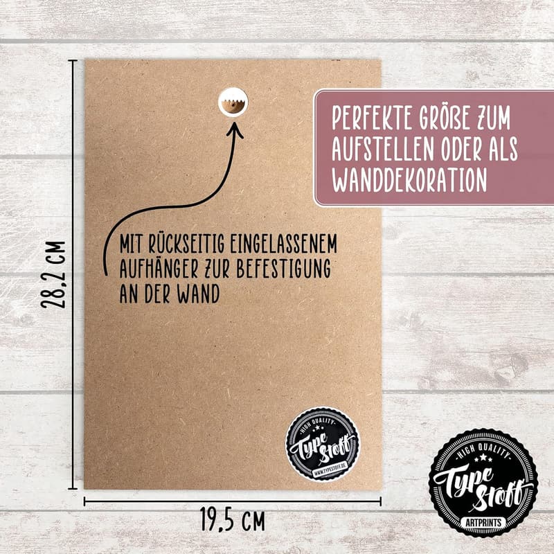 Holzschild im Vintage-Look „KLOORDNUNG“ – Geschenkdekoration für Paare