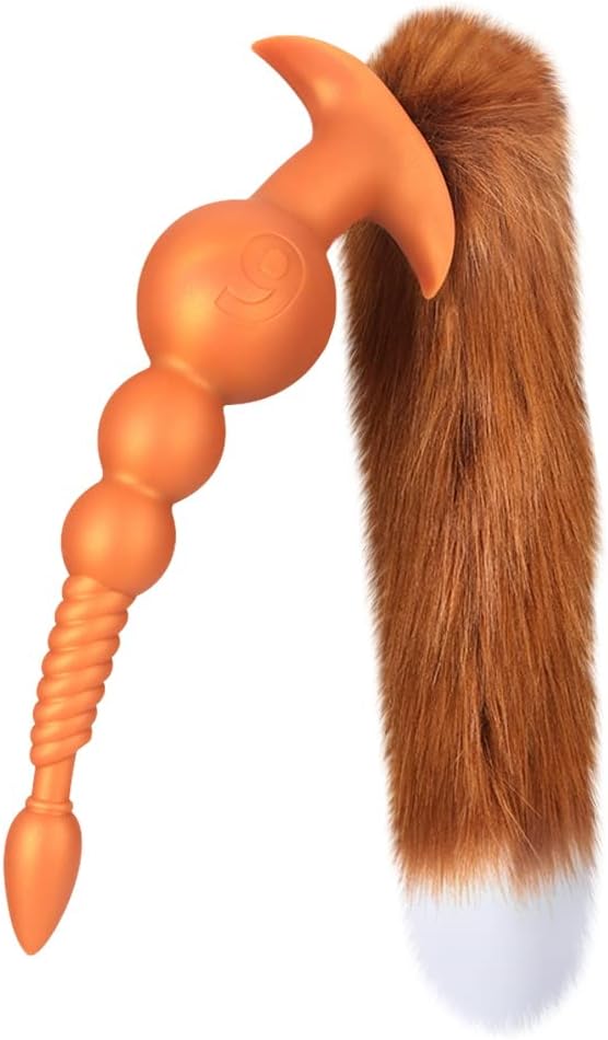 Fuchsschwanz Anal Butt Plug aus Silikon für Paare im BDSM-Stil