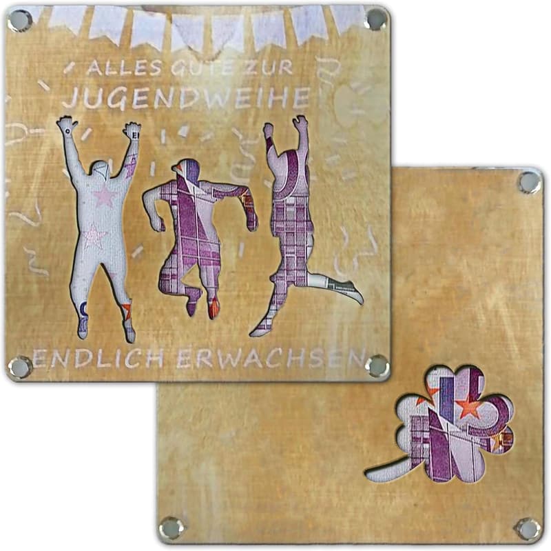 Jugendweihe Geldgeschenkverpackung für Mädchen und Jungen