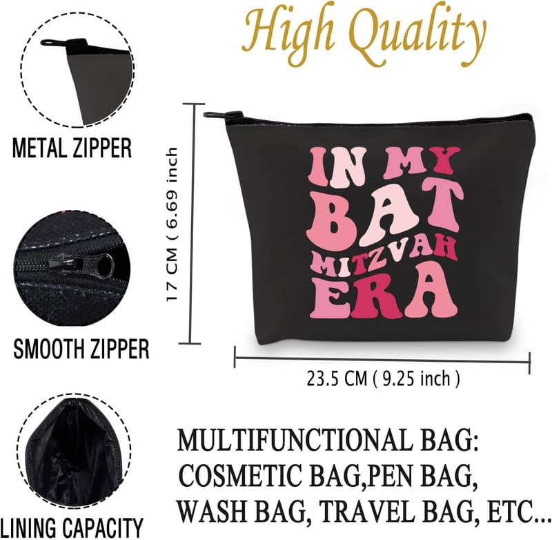Make-up-Tasche zur Bat Mitzvah – Jüdisches Geschenk für Frauen