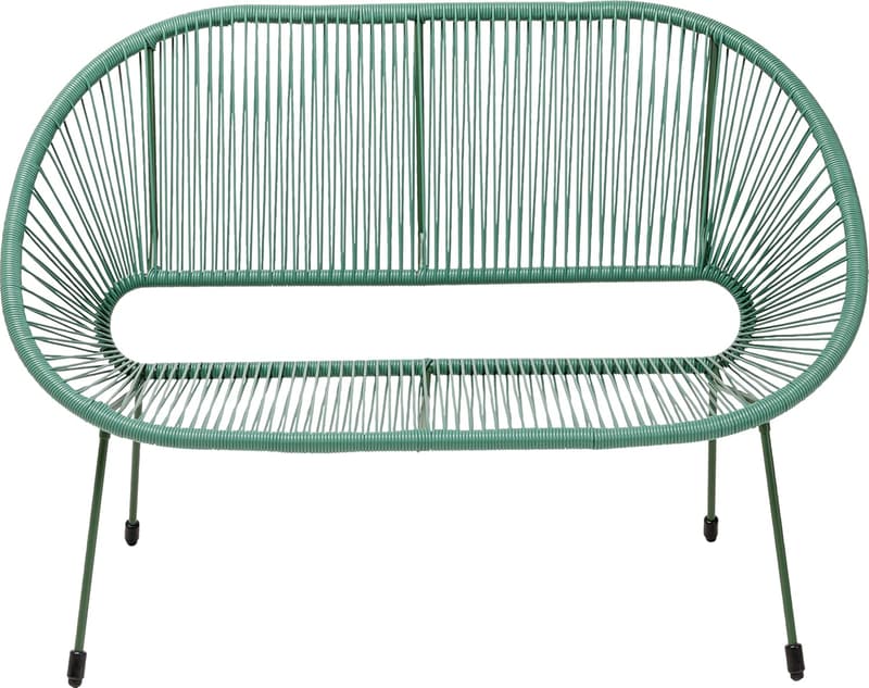 Kare Design Acapulco Gartenbank für 2 Personen, grün, Stahl, 81x121x71 cm