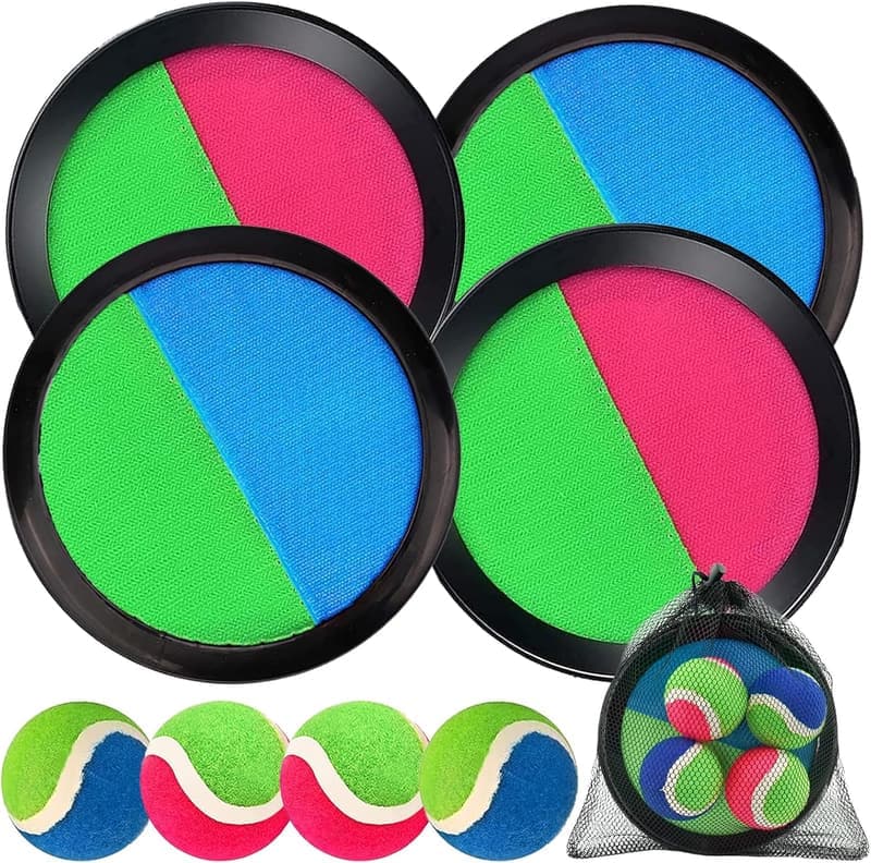 Klettballspiel Set für Kinder ab 3 Jahren – Wurf- und Fangspiel für draußen