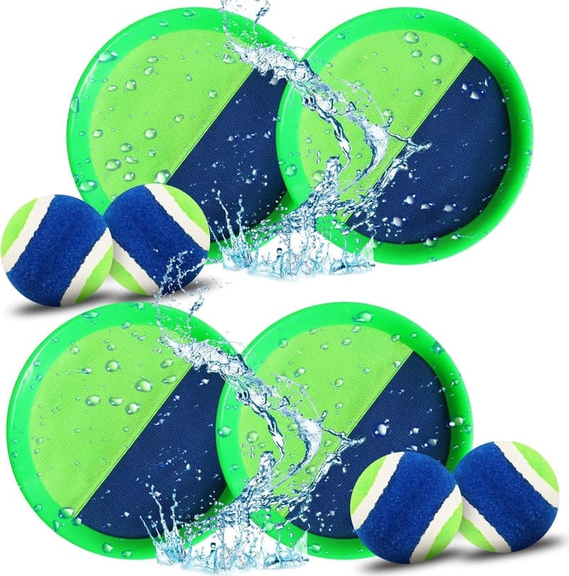 Klettballspiel für Kinder – Outdoor-Wurfspiel mit 4 Bällen und Fangscheiben