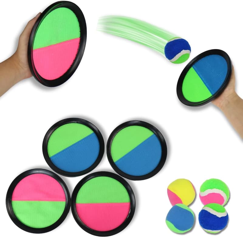 Klettballspiel Set für Kinder – Wurf- & Fangspiel für drinnen und draußen