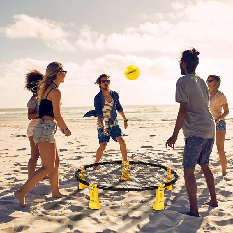 Funeslaball Roundnet Spielset für Outdoor-Teamspiele mit Zubehör