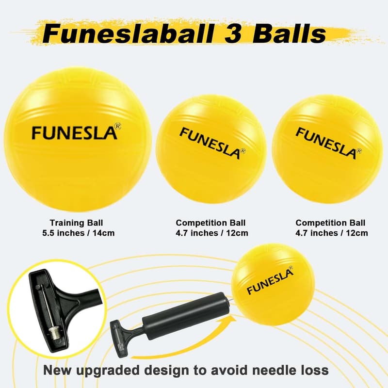 Funeslaball Roundnet Spielset für Outdoor-Teamspiele mit Zubehör