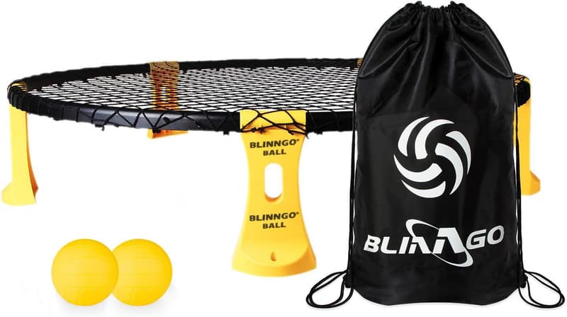 Mookis Roundnet Set mit Ball, Netz, Tasche und Pumpe – ideal für Strand und Rasen