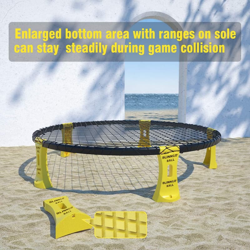 Mookis Roundnet Set mit Ball, Netz, Tasche und Pumpe – ideal für Strand und Rasen
