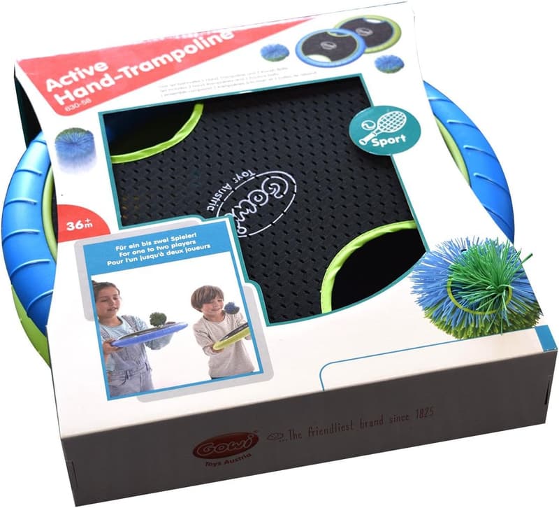 Gowi Aktiv Hand-Trampolin mit 2 Bällen für Ballspiele