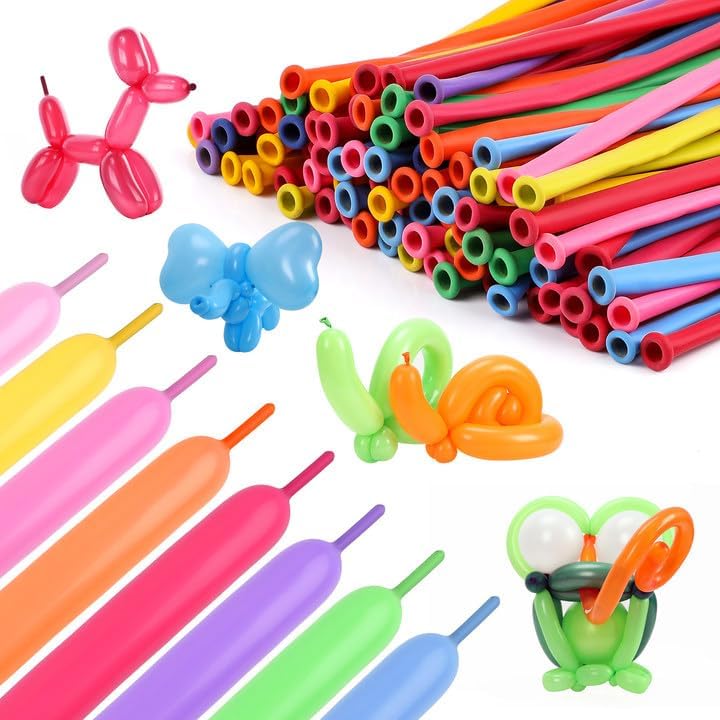 200 Stück Mehrfarbige Modellierballons für Party-Dekoration, 30 cm