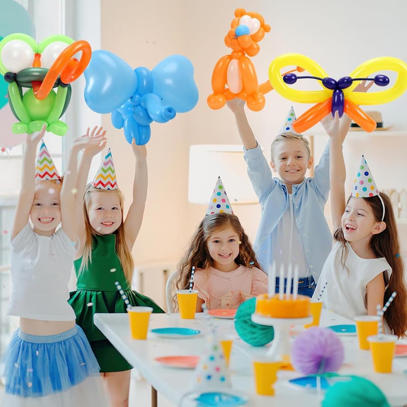 200 Stück Mehrfarbige Modellierballons für Party-Dekoration, 30 cm