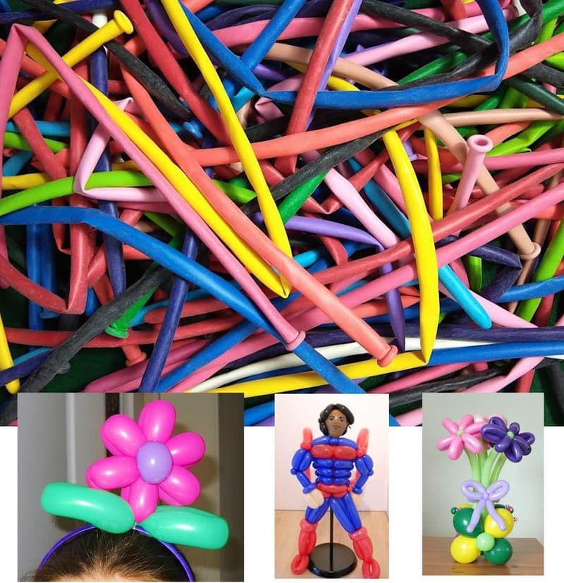 Bunte Modellierballons 100er Beutel für Kindergeburtstag