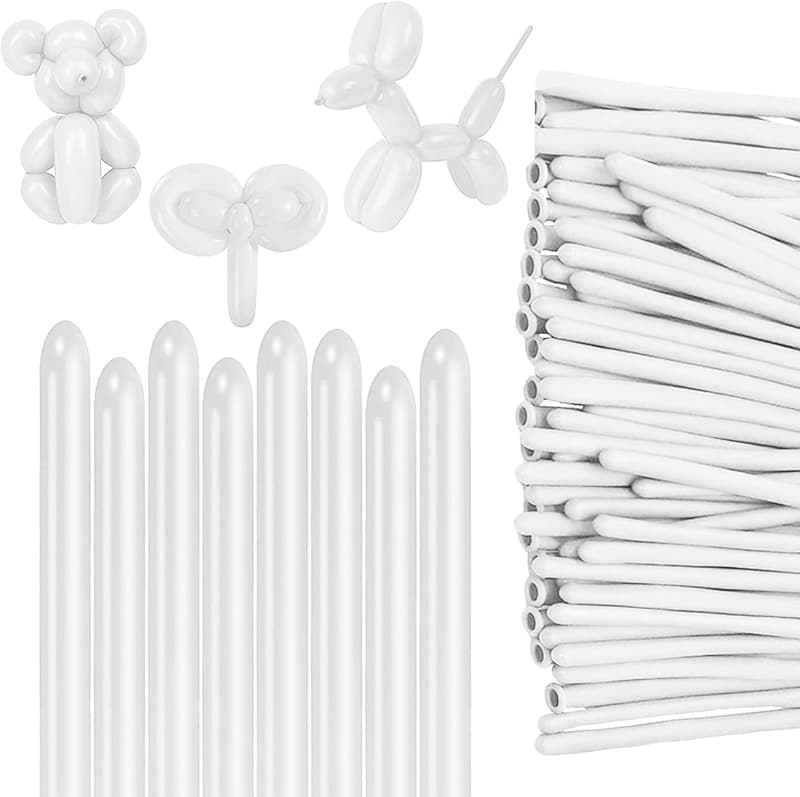 Weißes Modellierballon-Set (100 Stück) für Partys und Dekoration