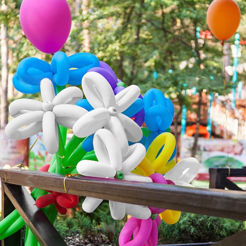 Weißes Modellierballon-Set (100 Stück) für Partys und Dekoration
