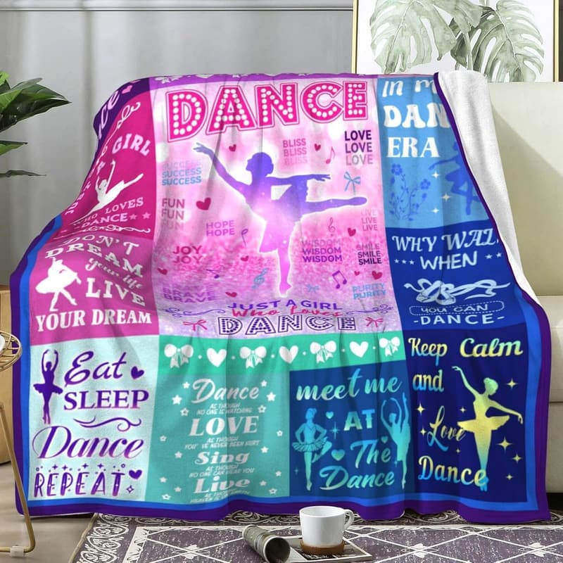 Tanzdecke für Mädchen und Teenager, 152,4 x 127 cm, Geschenk für Tänzer