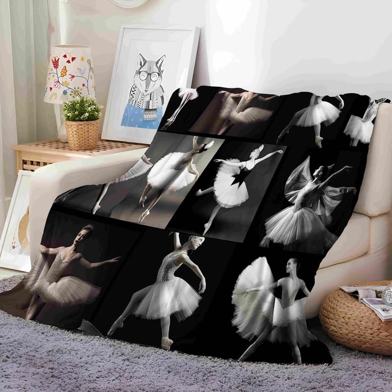 Schwarze Flanelldecke für Mädchen, 70x100 cm, kuschelig und warm