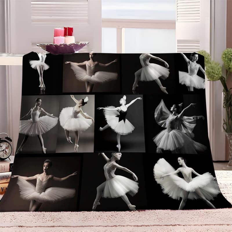 Schwarze Flanelldecke für Mädchen, 70x100 cm, kuschelig und warm