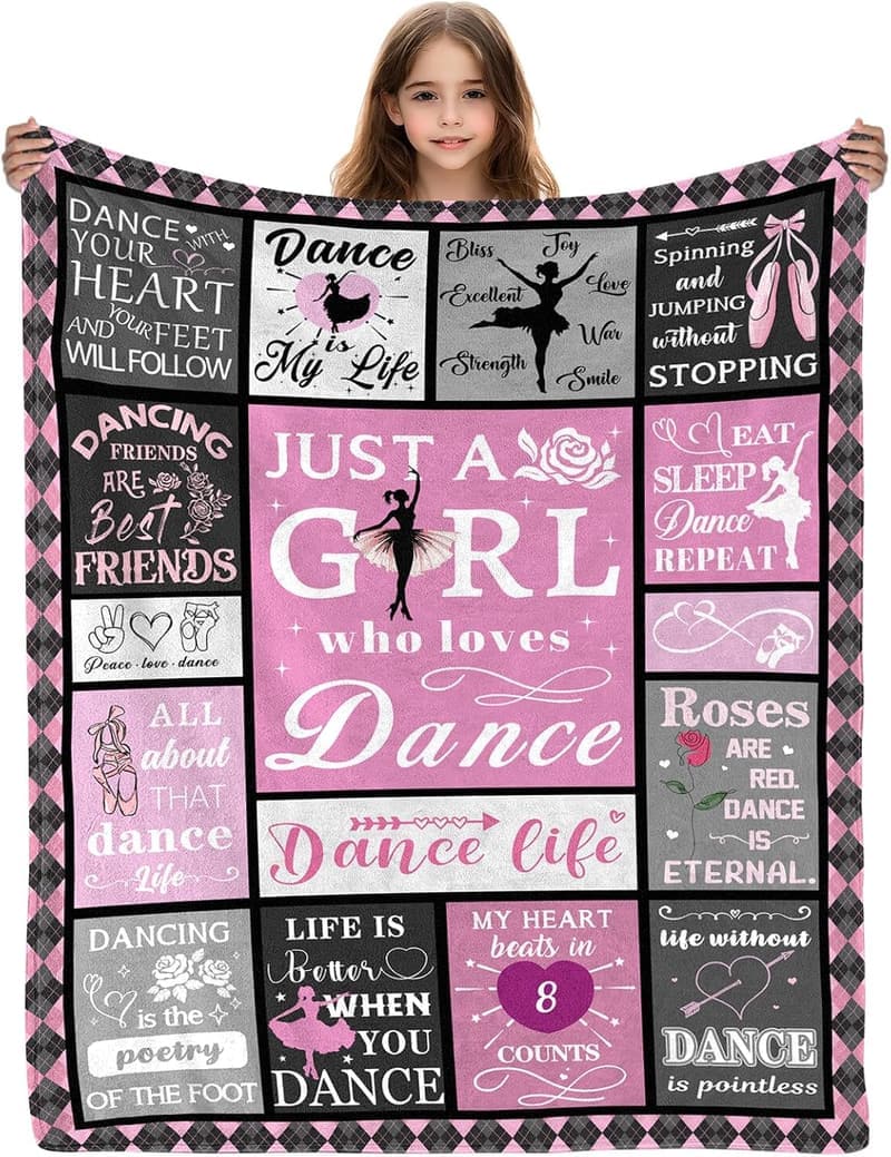 Ballett-Geschenkdecke für Mädchen – Gemütlich & 127 x 152 cm