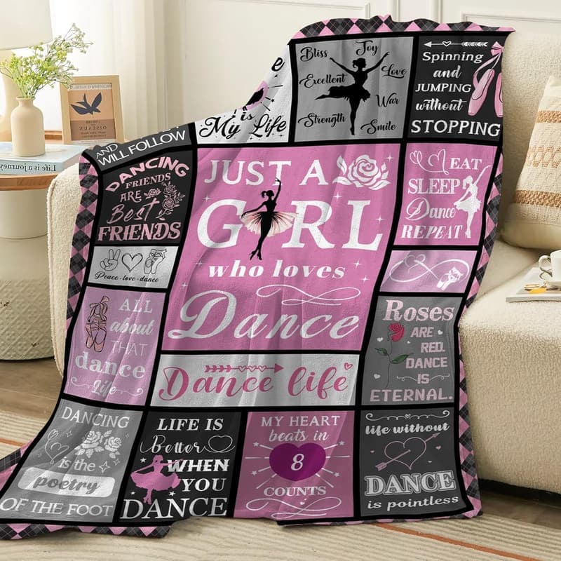 Ballett-Geschenkdecke für Mädchen – Gemütlich & 127 x 152 cm