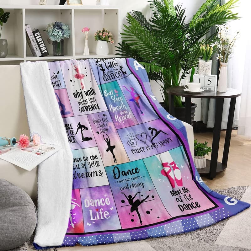 Ballettgeschenk für Tänzerinnen – Kuscheldecke 130x152 cm